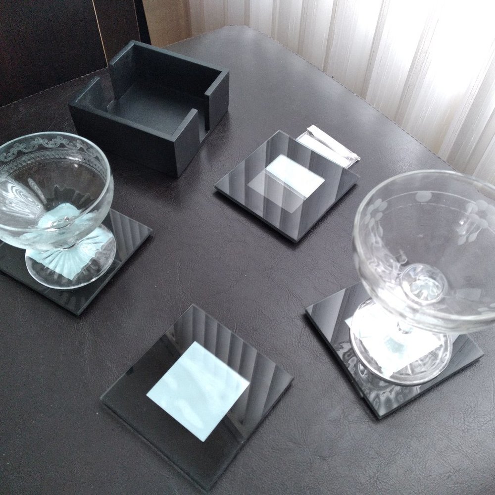 Elegant Handmade Glass Coasters